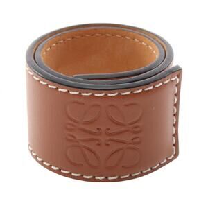 LOEWE Brown Leather Charm Bracelet